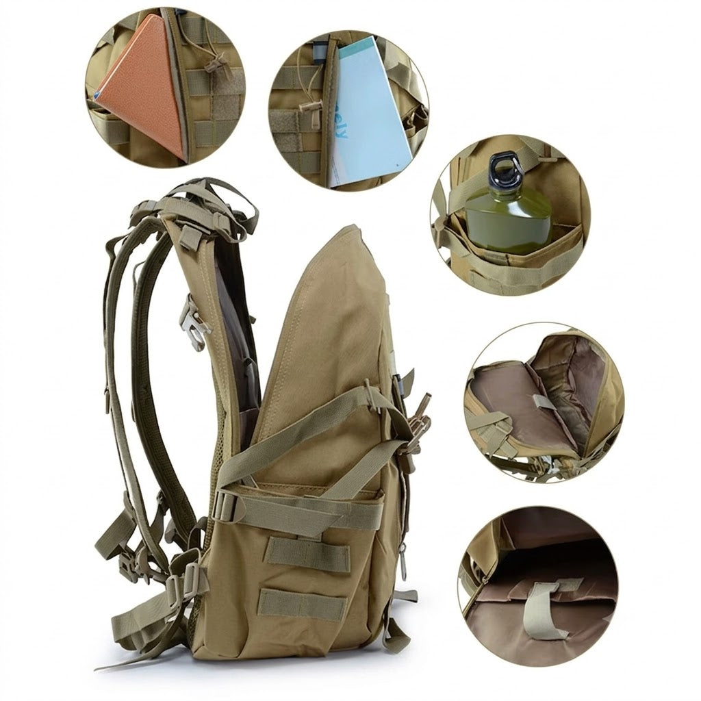 Sac à Dos Militaire Tactique MOLLE 50L - Confortable & Résistant