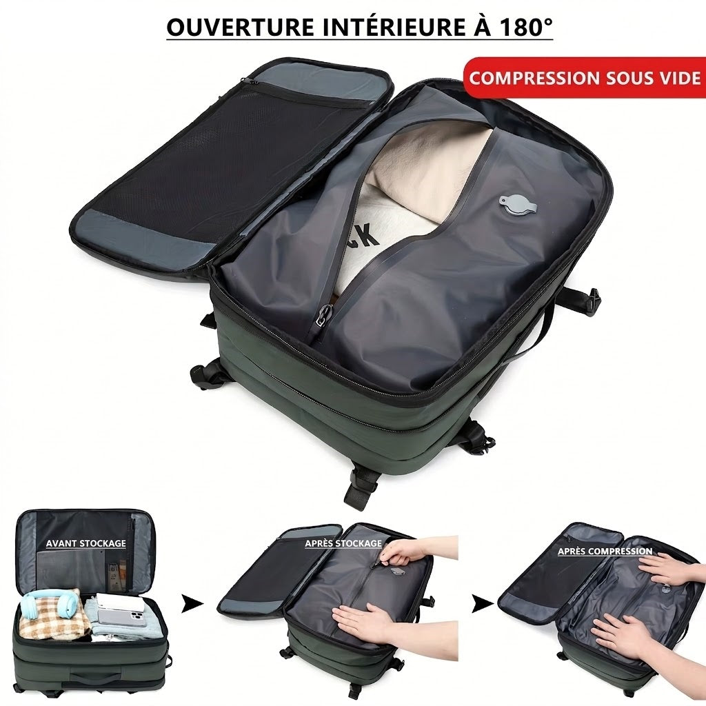 Sac à Dos Voyage Extensible 39L avec Compression sous Vide