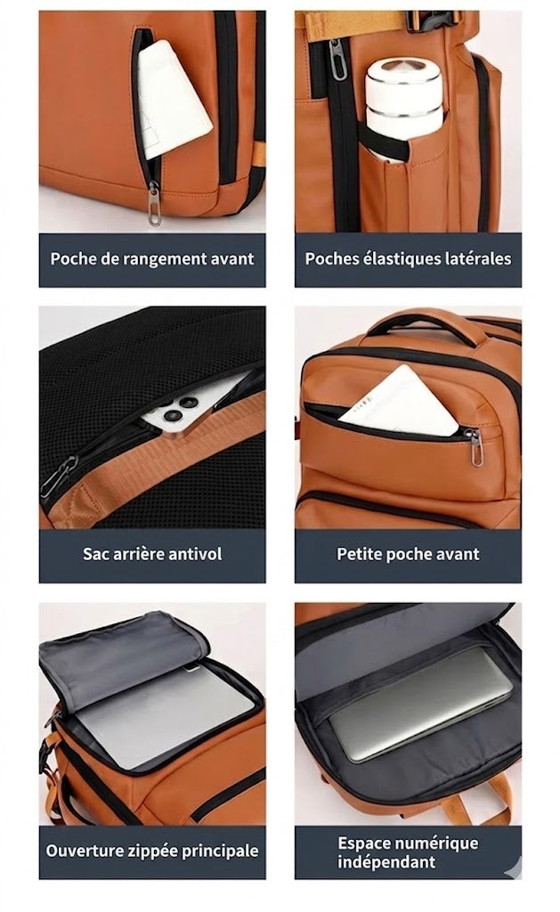 Sac à Dos Cabine 35L - Elégance et Confort Premium