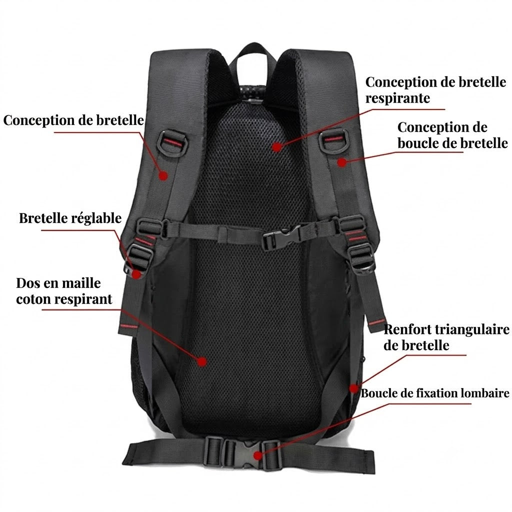 Sac à Dos Randonnée 40L - Ergonomique & Confortable
