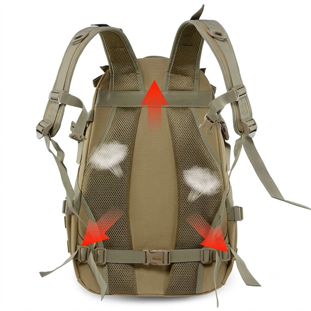 Sac à Dos Militaire Tactique MOLLE 50L - Confortable & Résistant