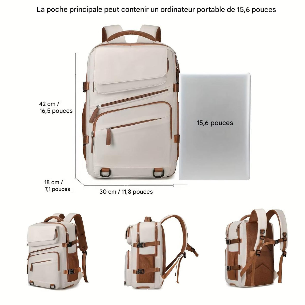 Sac à Dos Voyage 30L - Format Cabine & Organisation Optimisée