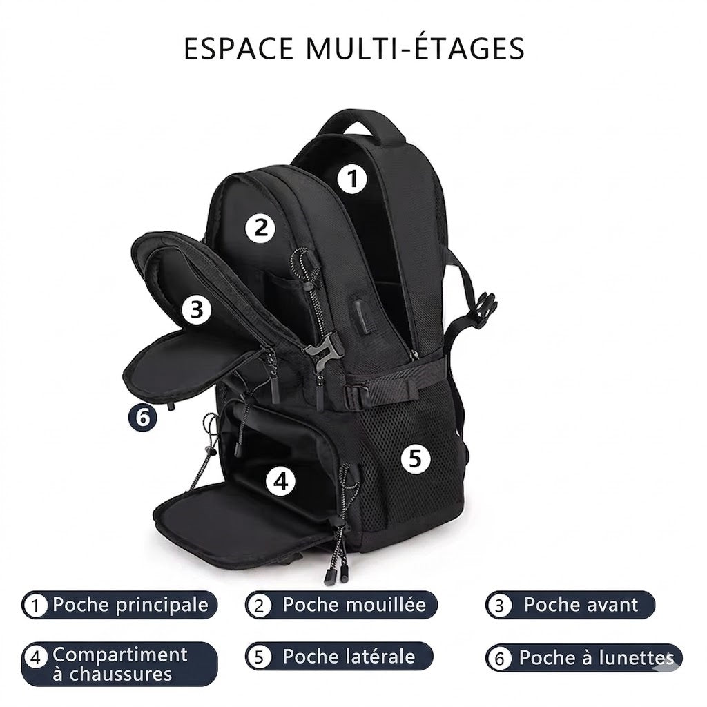 Sac à Dos de Randonnée Outdoor 35L - Performance & Confort Quotidien