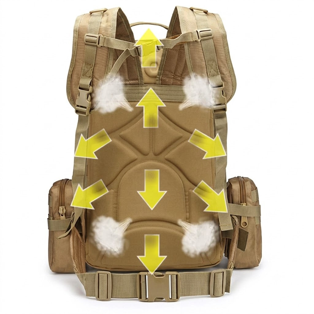 4-in-1 50L Modular Tactical Backpack