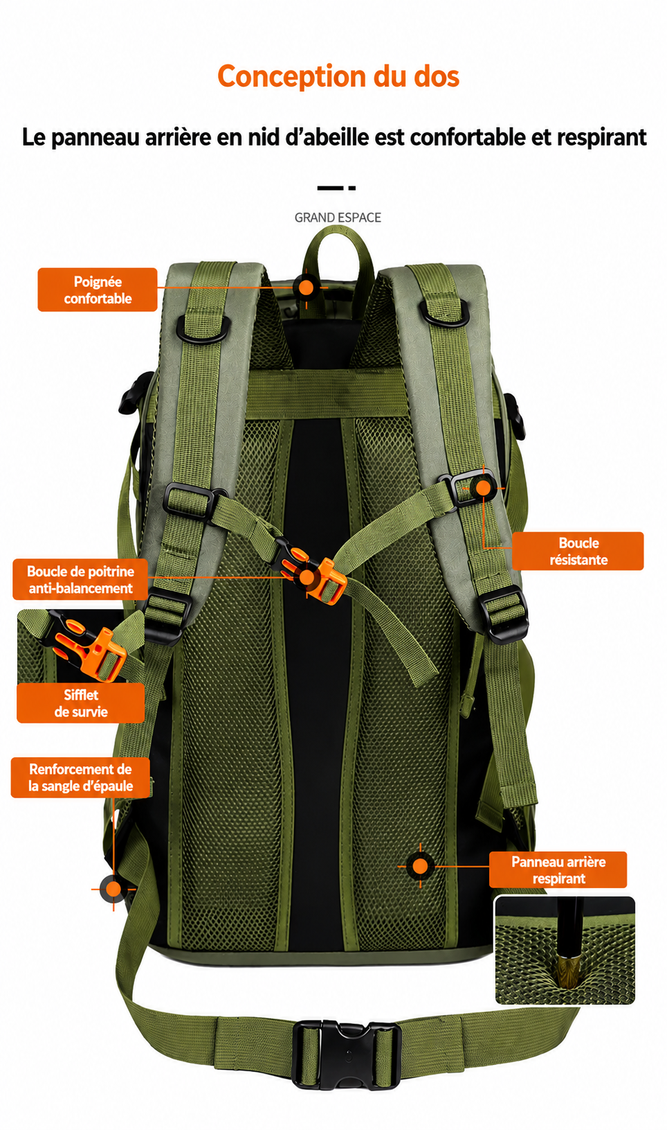 Sac à Dos Trekking 45L - Votre Compagnon pour Toutes les Randonnées