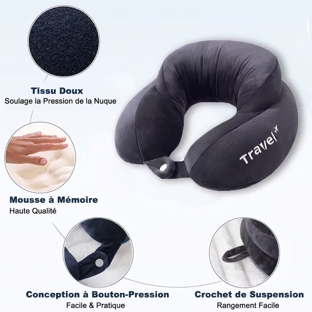 Coussin de Voyage en Mousse à Mémoire de Forme