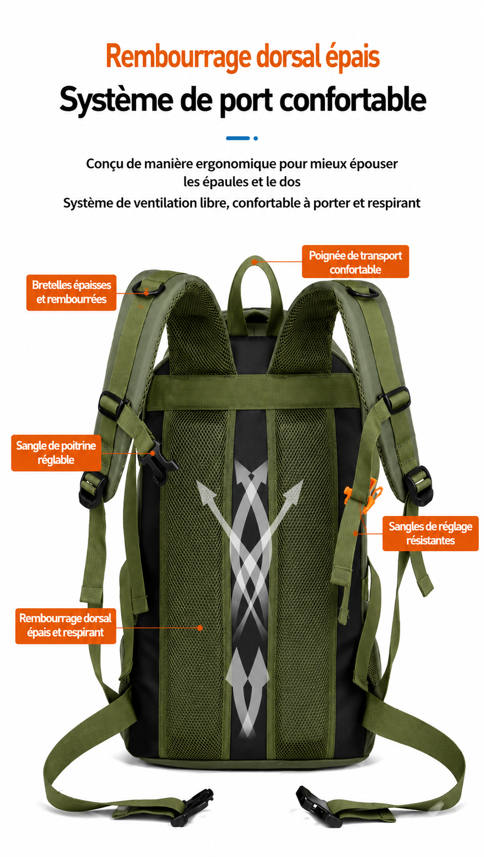 Sac à Dos Trekking 45L - Votre Compagnon pour Toutes les Randonnées
