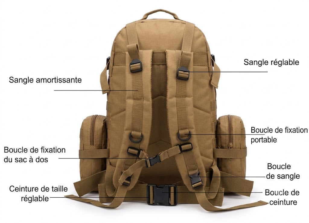 4-in-1 50L Modular Tactical Backpack