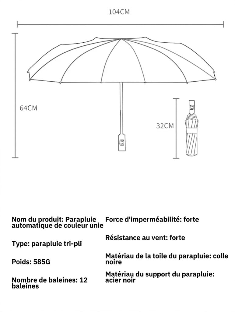 Parapluie Automatique Renforcé