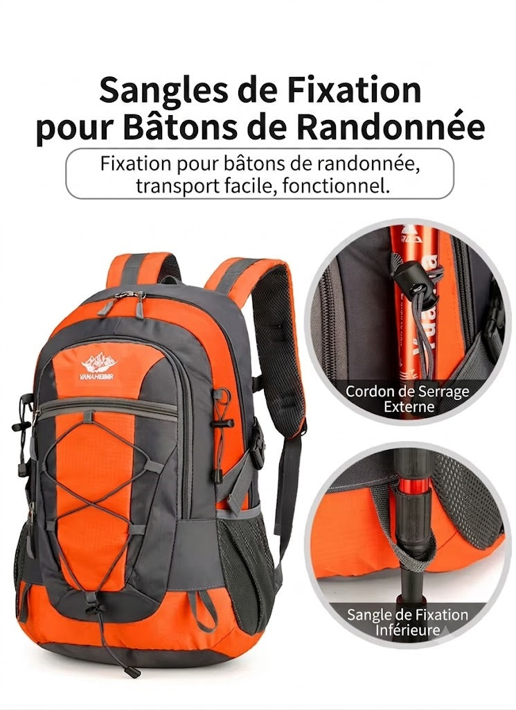 Ergonomic 40L Hiking Backpack