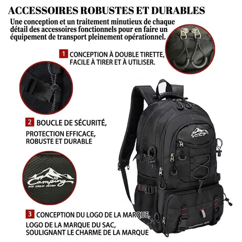 Sac à Dos Randonnée 40L - Ergonomique & Confortable