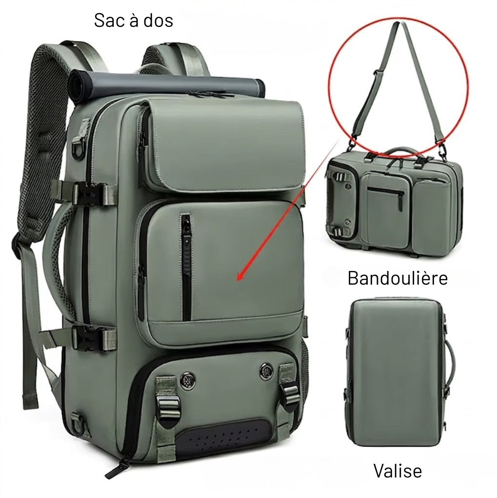 Sac à Dos de Voyage 40L - Compatible Avion & Grande Capacité