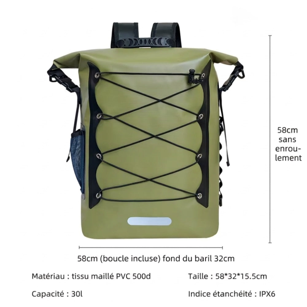 Sac à Dos Imperméable 30L - Léger, Etanche & Résistant