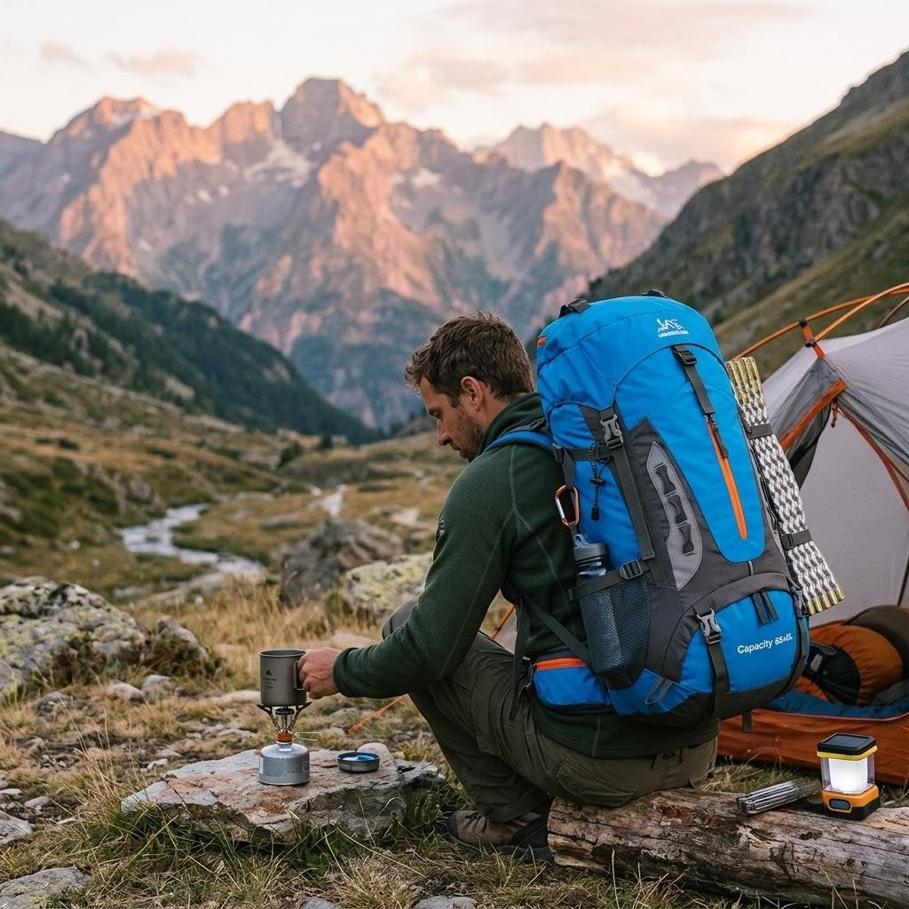 Large volume 70L hiking backpack