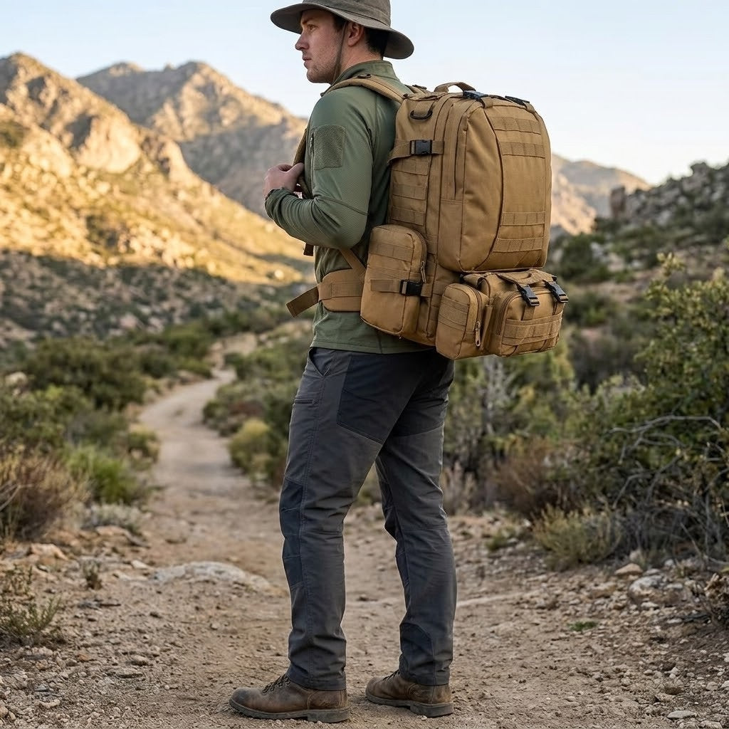 4-in-1 50L Modular Tactical Backpack