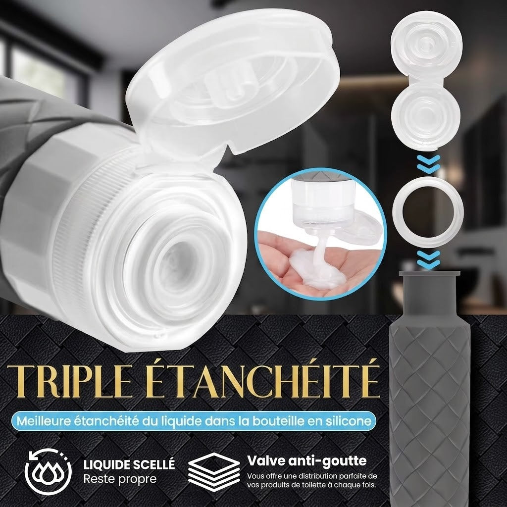 Kit flacons de voyage en silicone