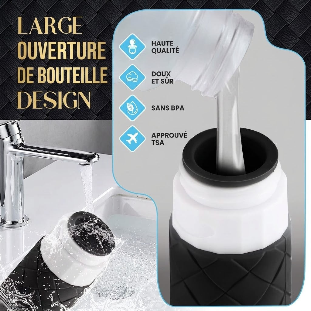 Kit flacons de voyage en silicone