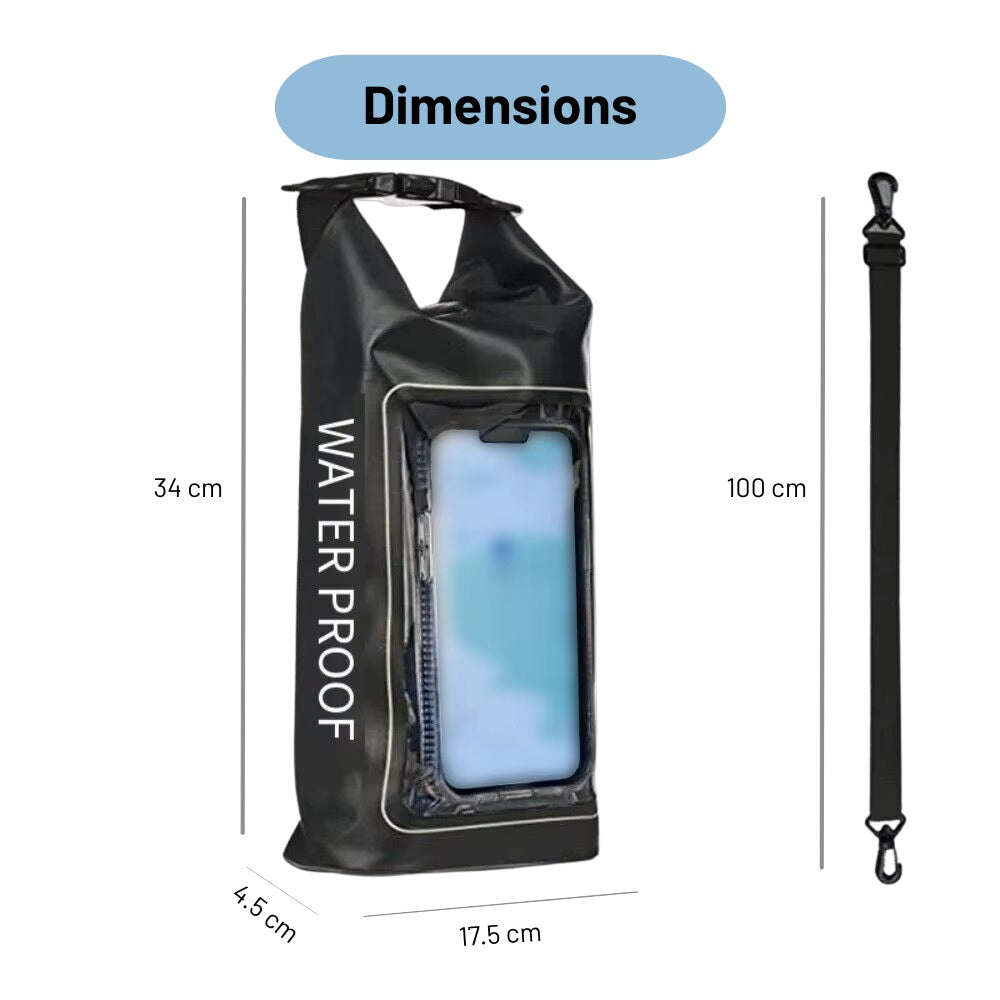 Sacoche Etanche avec Fenêtre Tactile pour Smartphone 2L - Vos Affaires au Sec