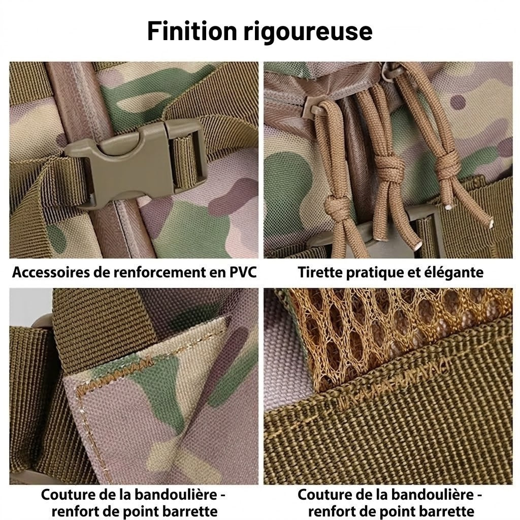 Sac à Dos Tactique Camouflage  - Pratique & Discret