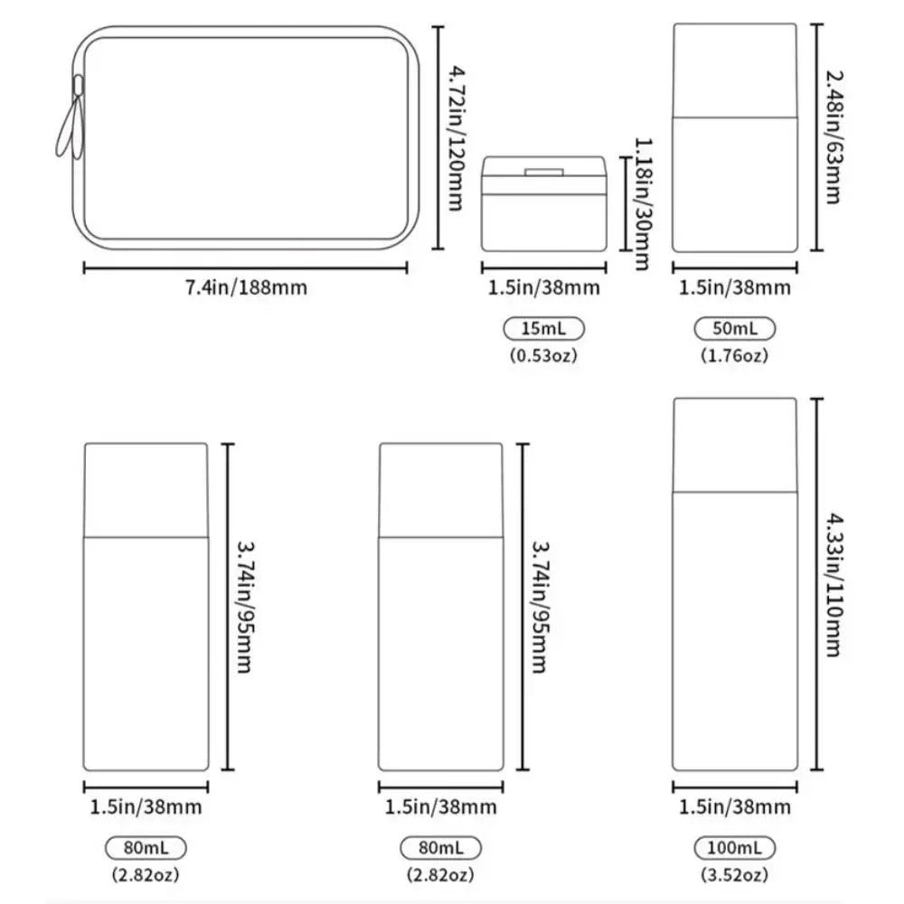 Silicone Travel Bottles Set