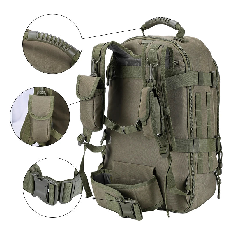 Sac à Dos Tactique 60L - Polyvalent & Robuste