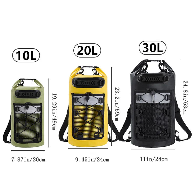 Sac à Dos Waterproof 10L 20L 30L - Robuste, Confortable & Etanche