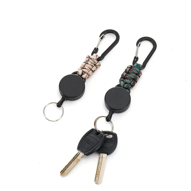 Tactical Retractable Carabiners with Paracord Lot
