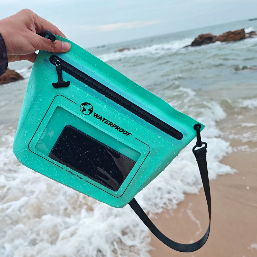 Sacoche Imperméable Bandoulière 0,5L - Idéal Piscine, Plage