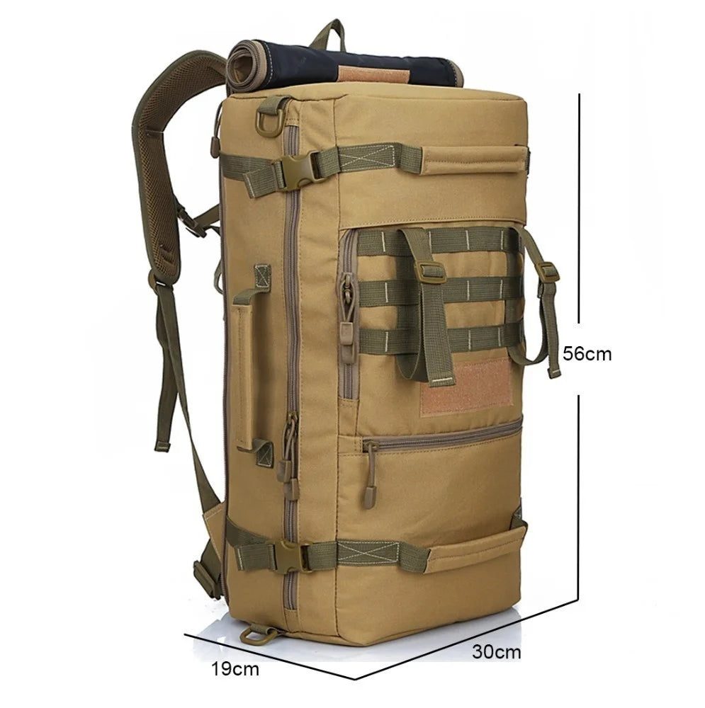 Sac De Voyage Tactique 3 en 1 50L - Modulable & Grande Capacité