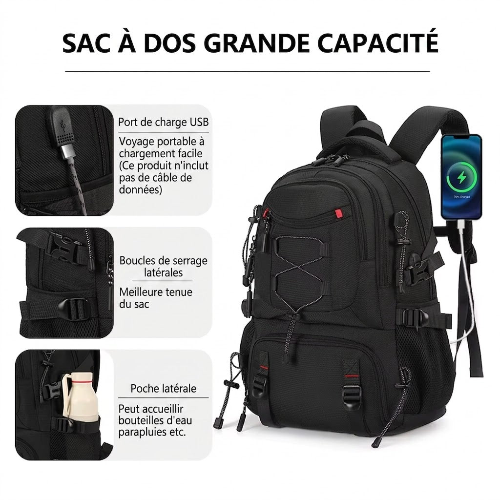 Sac à Dos de Randonnée Outdoor 35L - Performance & Confort Quotidien