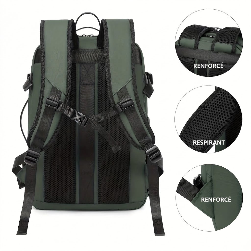 Sac à Dos Voyage Extensible 39L avec Compression sous Vide