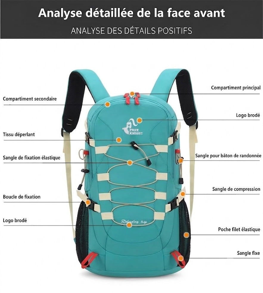 Sac à Dos de Randonnée 40L - Ergonomique & Multifonction