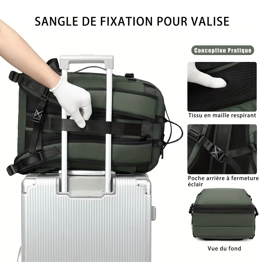 Sac à Dos Voyage Extensible 39L avec Compression sous Vide