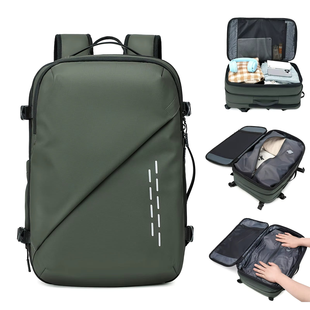 Sac à Dos Voyage Extensible 39L avec Compression sous Vide